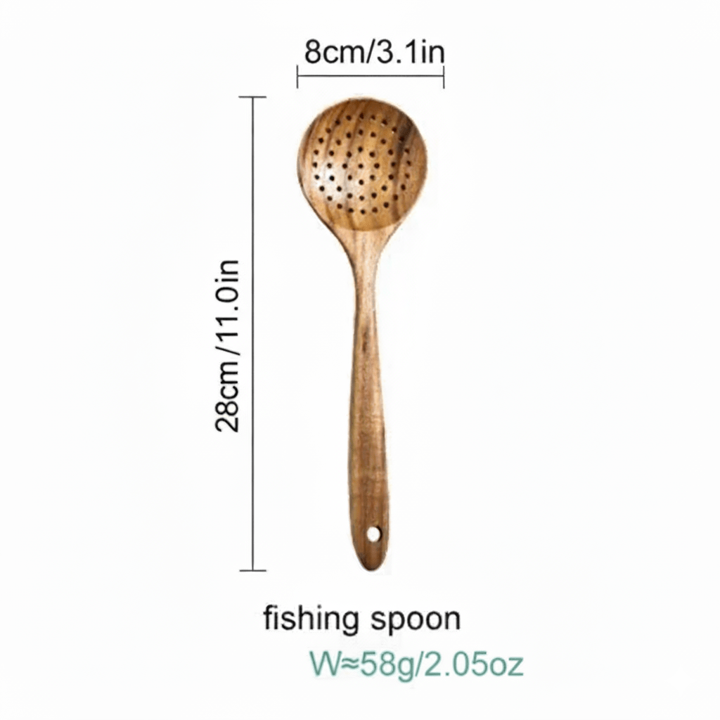 Hom & Ember – Elegant Acacia Wood Kitchen Cooking Utensils Collection for a Serene Culinary Experience - Hom & Ember