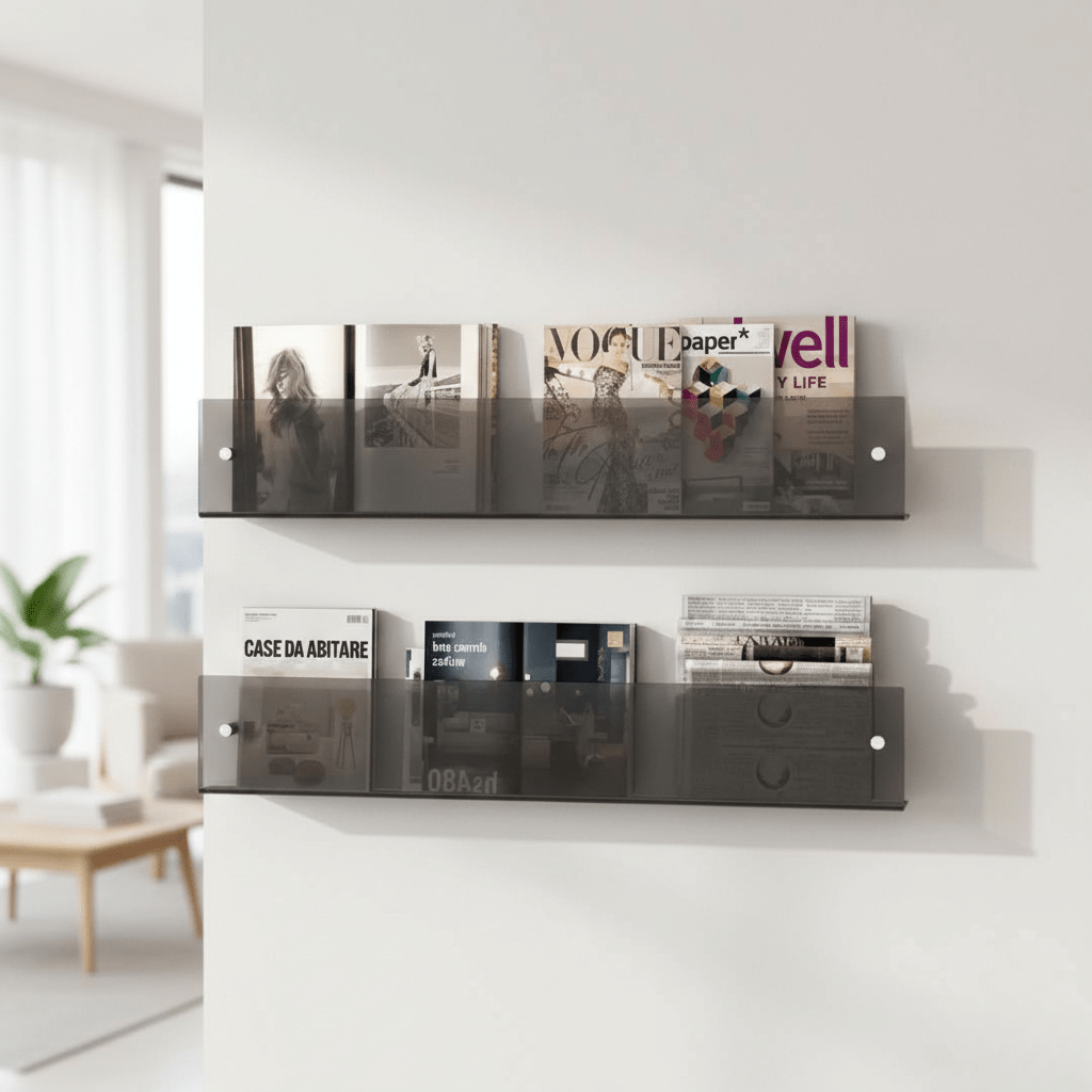 Hom & Ember – Elegant Acrylic Wall Shelf for Contemporary Spaces, Exuding Modern Sophistication - Hom & Ember