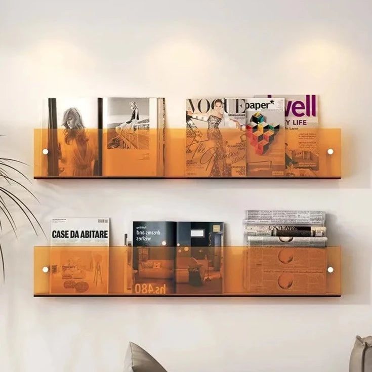 Hom & Ember – Elegant Acrylic Wall Shelf for Contemporary Spaces, Exuding Modern Sophistication - Hom & Ember