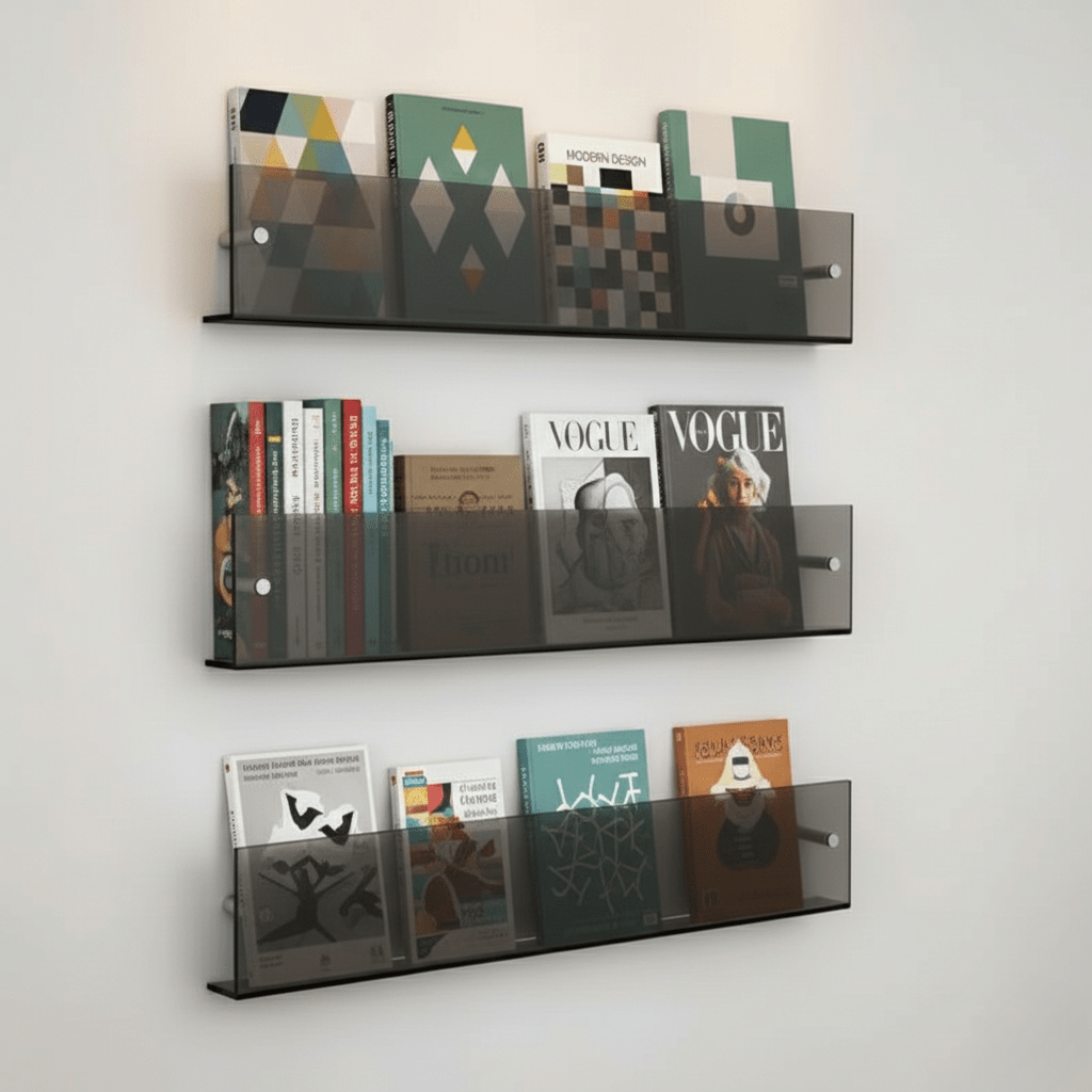 Hom & Ember – Elegant Acrylic Wall Shelf for Contemporary Spaces, Exuding Modern Sophistication - Hom & Ember