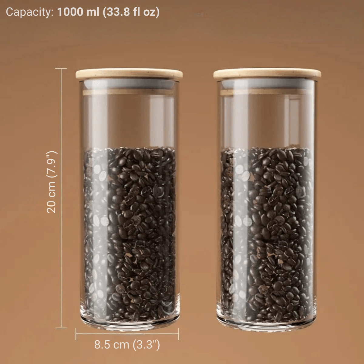 Hom & Ember – Elegant Airtight Glass Jar for a Stylish and Sophisticated Kitchen Aesthetics - Hom & Ember