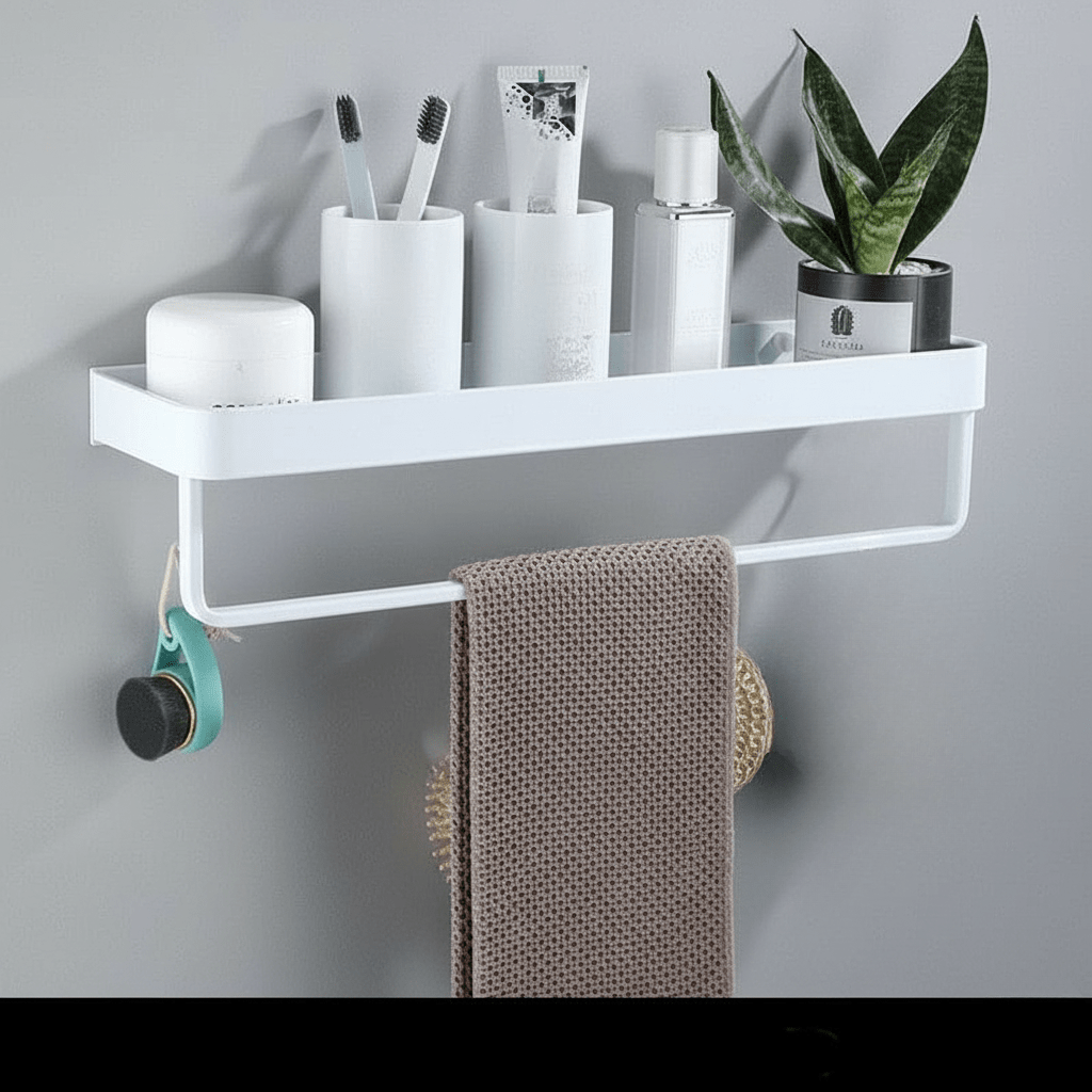 Hom & Ember – Elegant Aluminium Wall Shelf for Chic Bathrooms for a Stylish Atmosphere - Hom & Ember