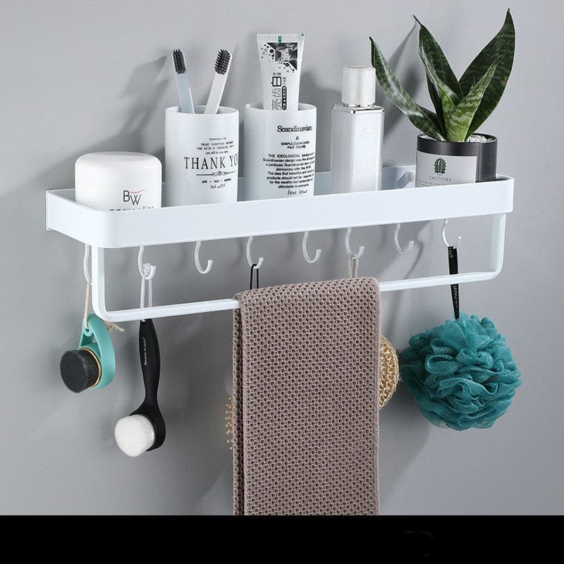 Hom & Ember – Elegant Aluminium Wall Shelf for Chic Bathrooms for a Stylish Atmosphere - Hom & Ember