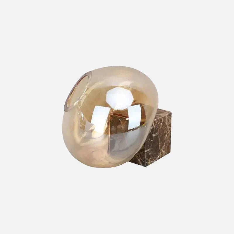 Hom & Ember – Elegant Amber Glass Sphere Vase for Stylish Interiors and Luxurious Aesthetic - Hom & Ember