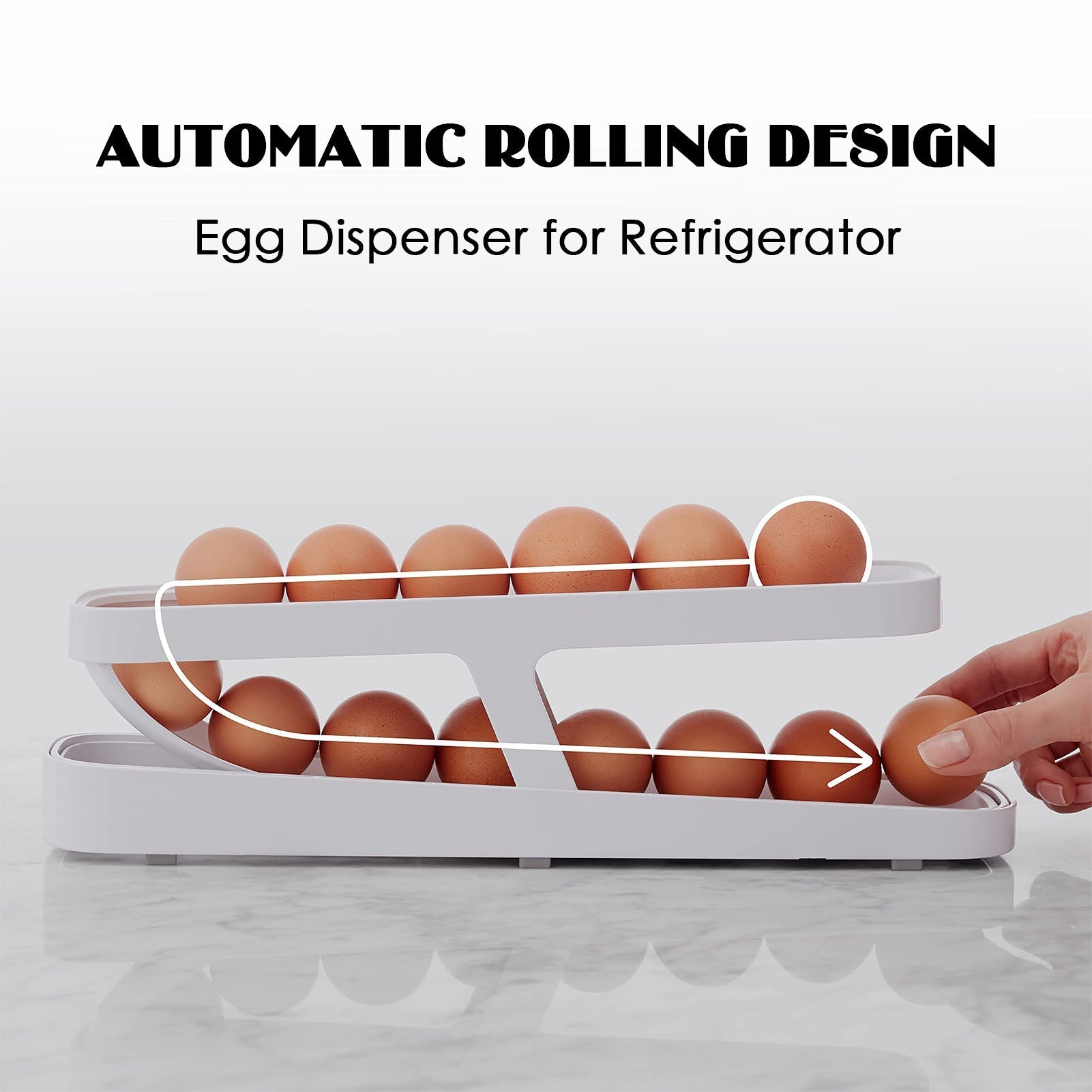 Hom & Ember – Elegant Automatic Egg Dispenser for Organised Kitchen Spaces, with Timeless Charm - Hom & Ember