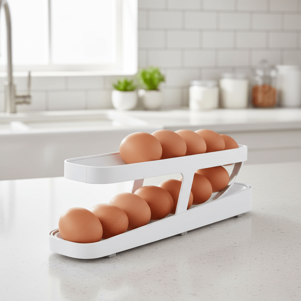 Hom & Ember – Elegant Automatic Egg Dispenser for Organised Kitchen Spaces, with Timeless Charm - Hom & Ember
