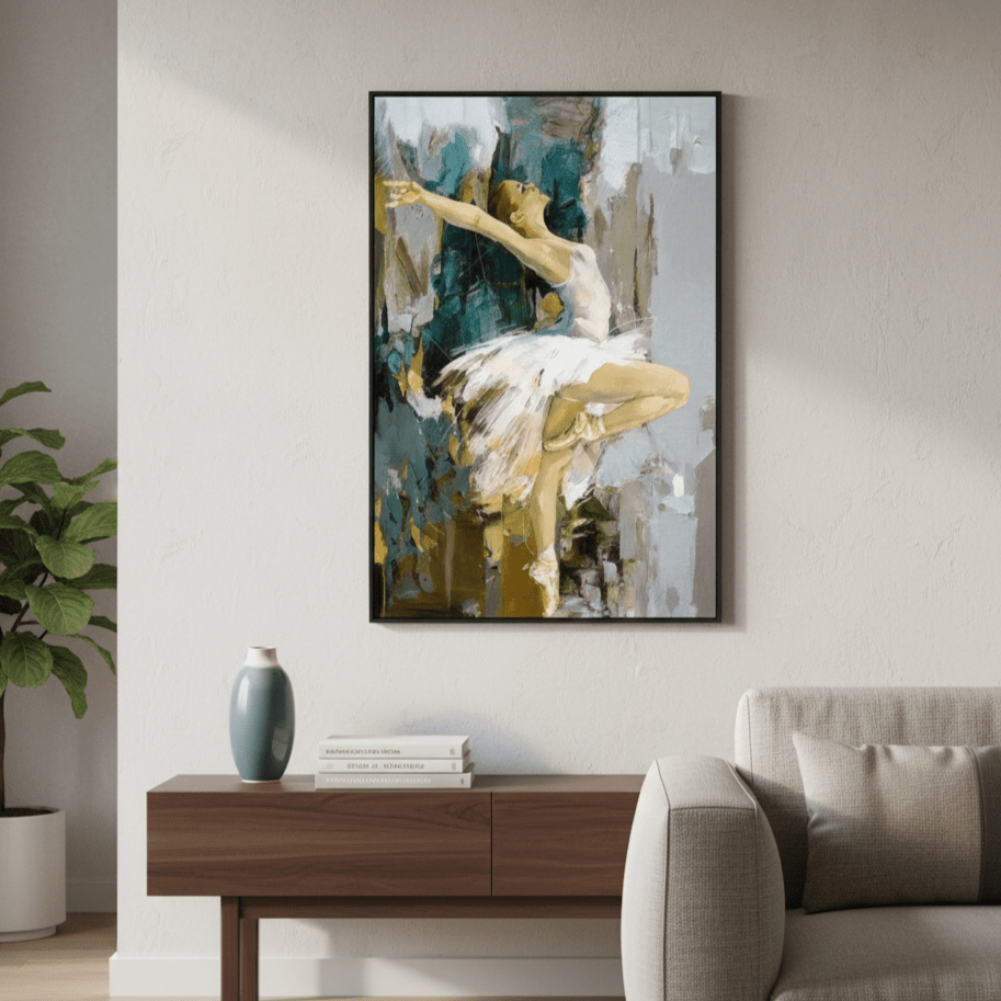 Hom & Ember – Elegant Ballerina Canvas Art for Modern Living Spaces with Sophisticated Ambience - Hom & Ember