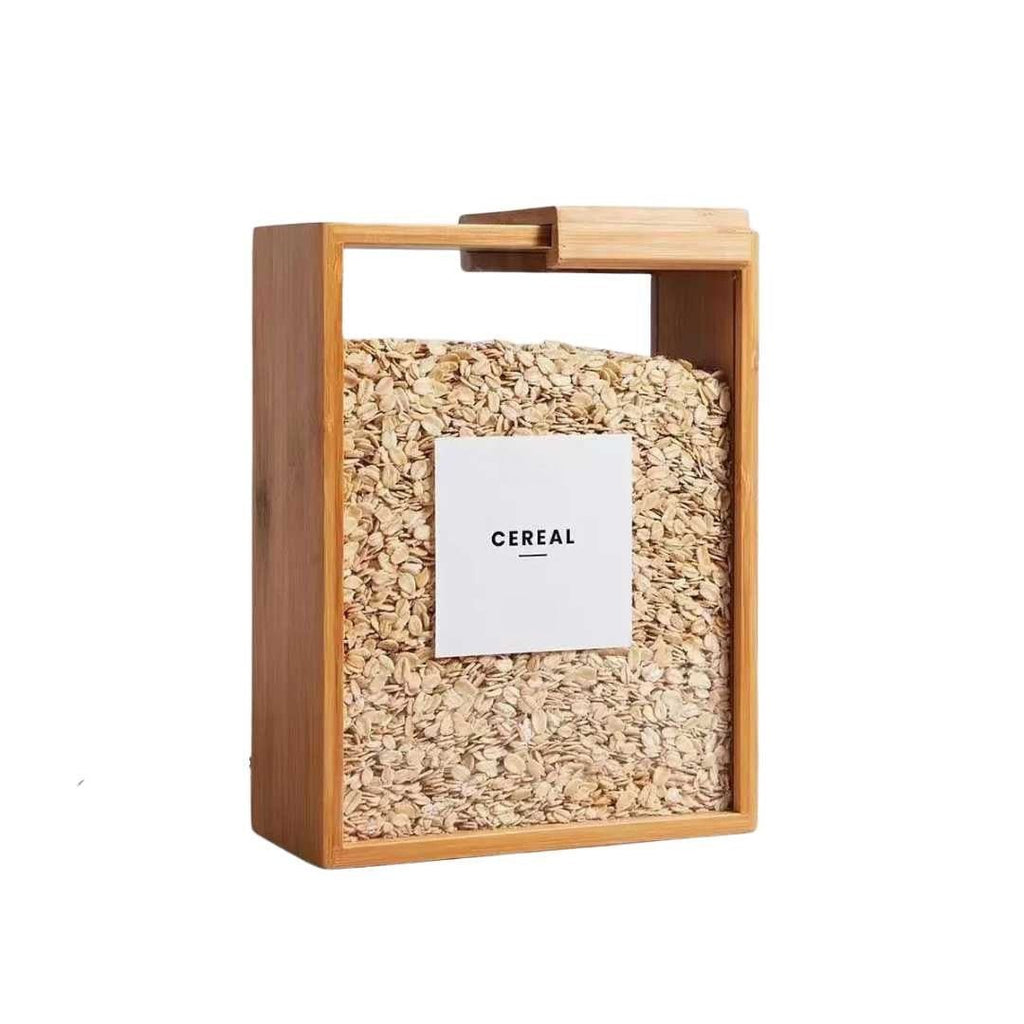Hom & Ember – Elegant Bamboo Cereal Dispenser for a Sophisticated Culinary Space - Hom & Ember