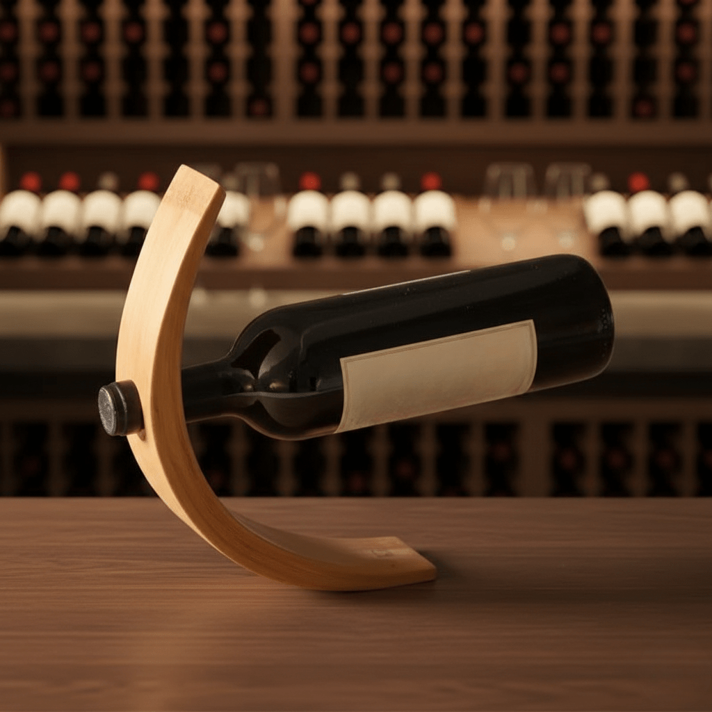Hom & Ember – Elegant Bamboo Wine Rack for Stylish Entertaining with Timeless Charm - Hom & Ember