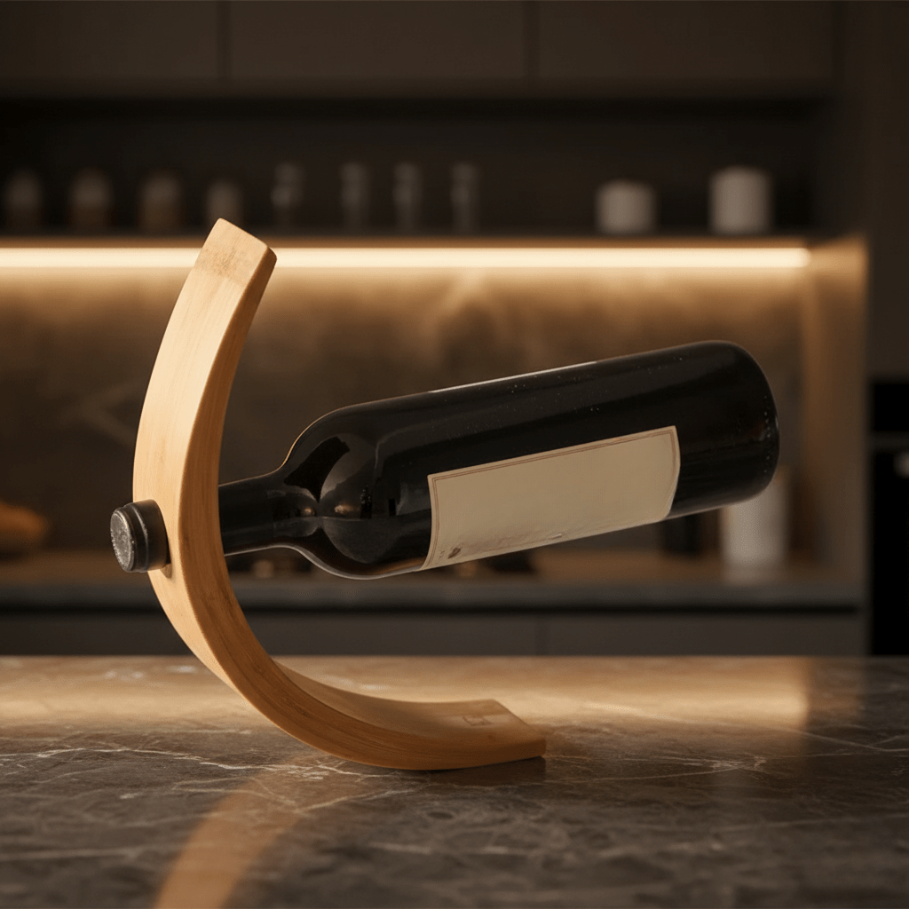 Hom & Ember – Elegant Bamboo Wine Rack for Stylish Entertaining with Timeless Charm - Hom & Ember