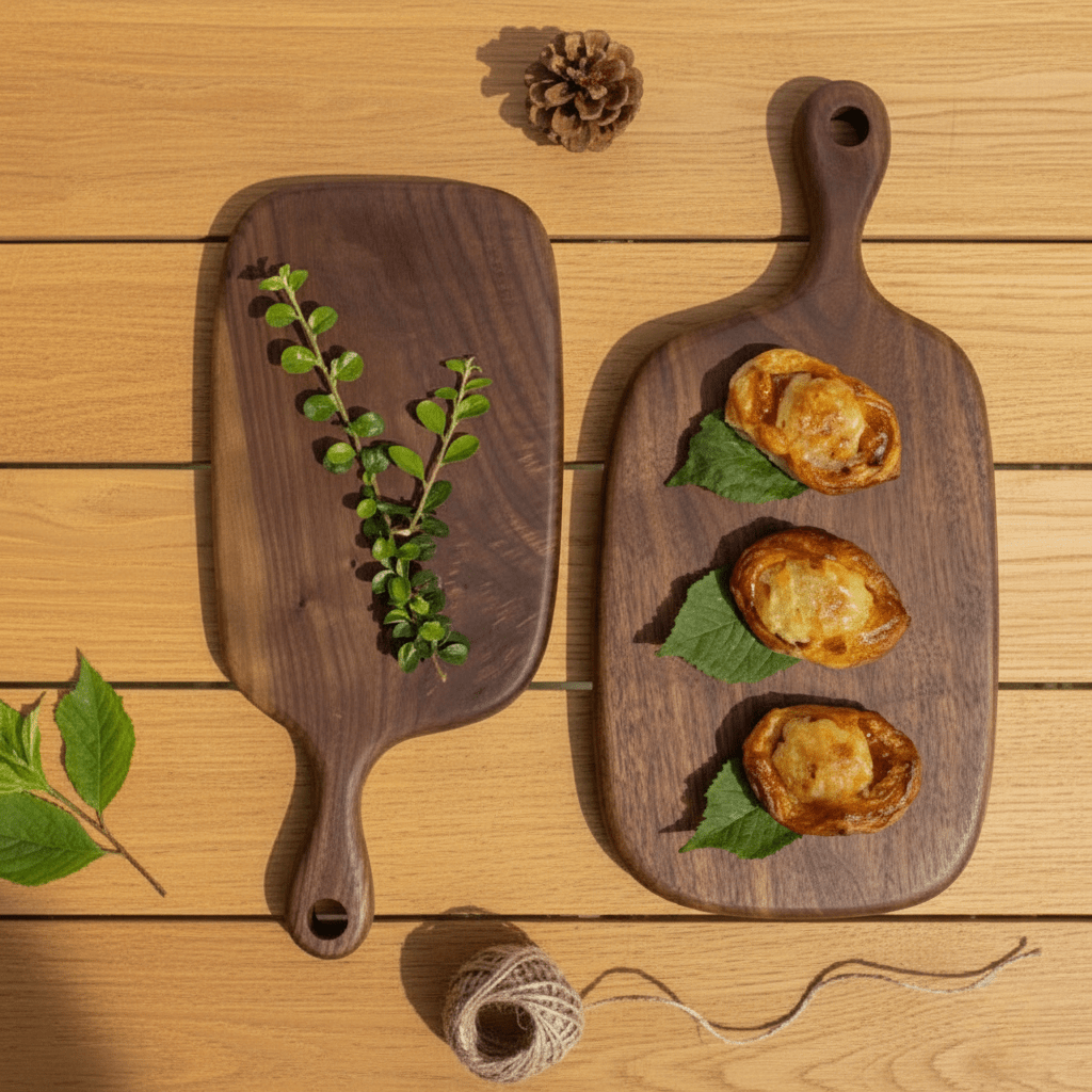 Hom & Ember – Elegant Black Walnut Chopping Board for Culinary Masterpieces - Hom & Ember