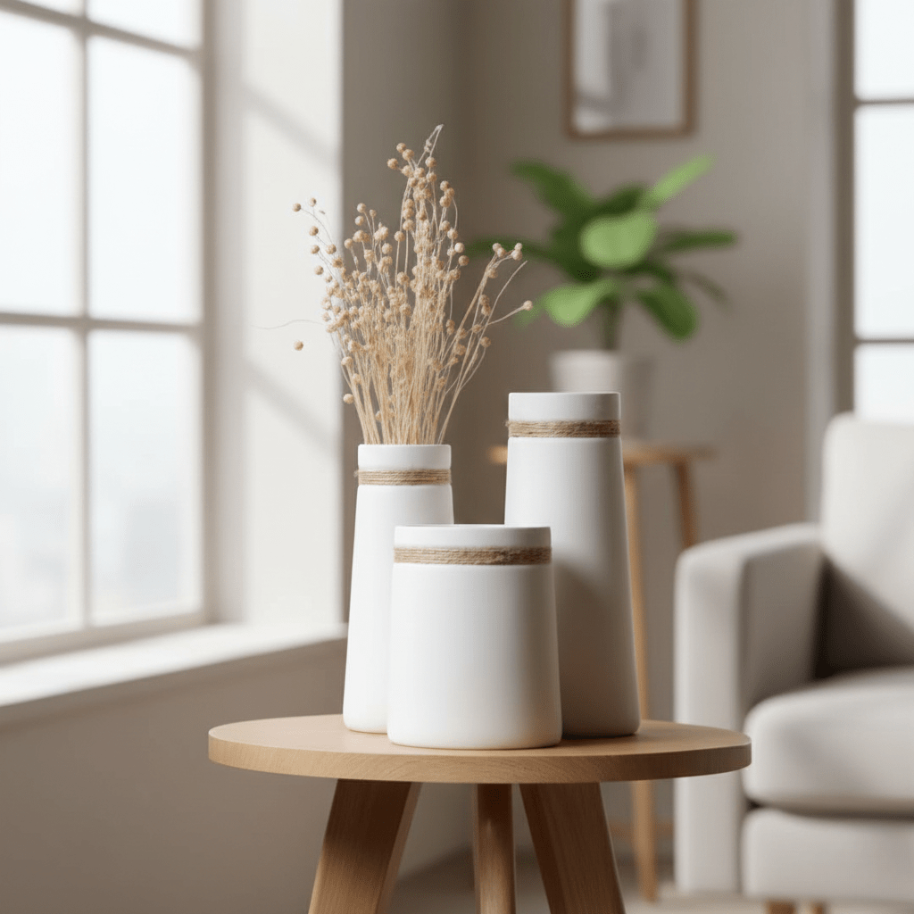 Hom & Ember – Elegant Boho - Inspired Ceramic Vase for a Touch of Modern Sophistication - Hom & Ember