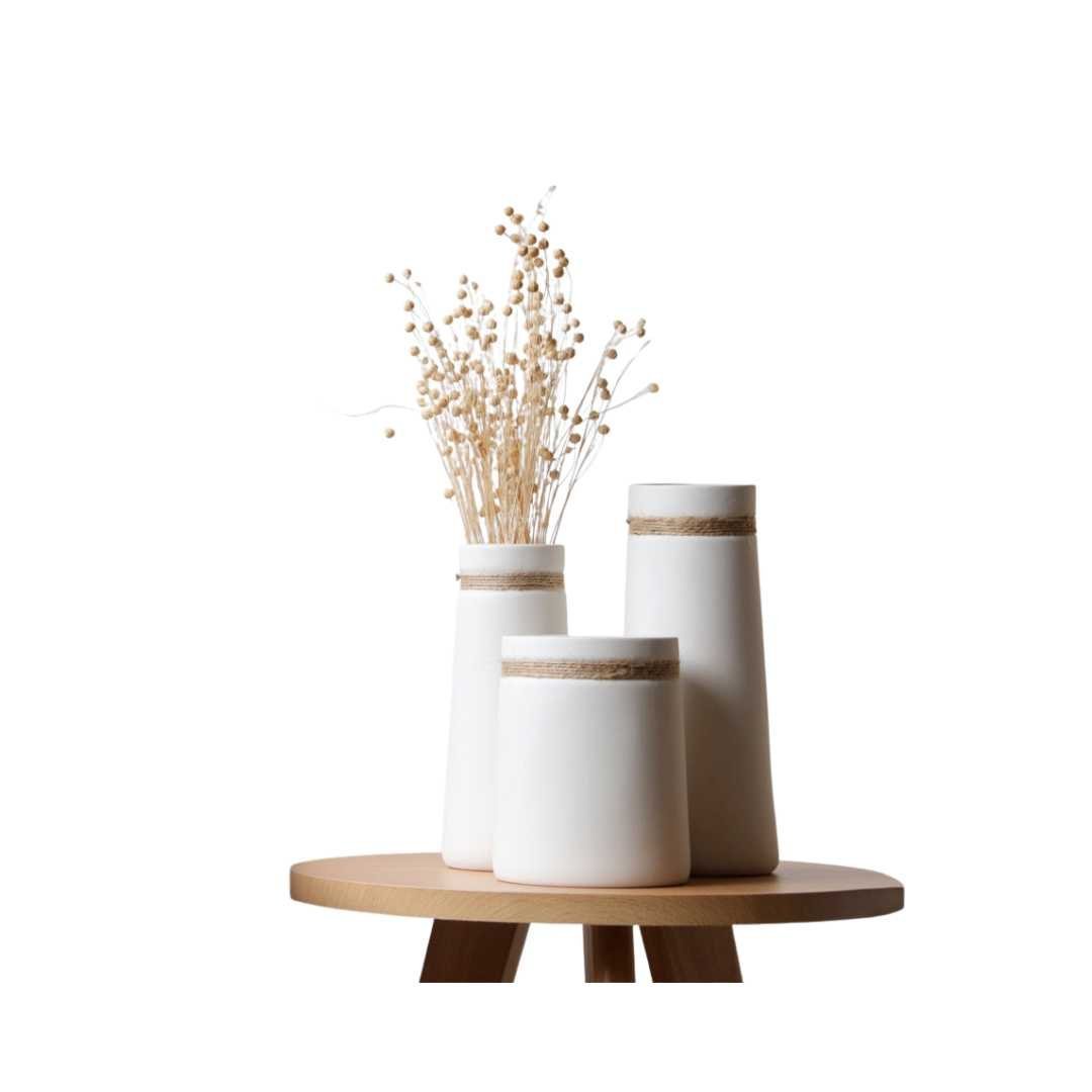 Hom & Ember – Elegant Boho - Inspired Ceramic Vase for a Touch of Modern Sophistication - Hom & Ember