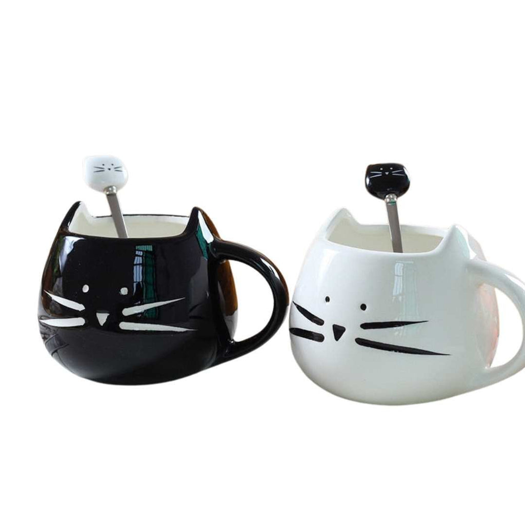 Hom & Ember – Elegant Cat - Themed Porcelain Mug for a Perfect and Cozy Tea Time - Hom & Ember