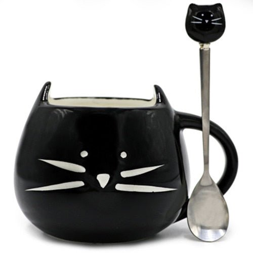 Hom & Ember – Elegant Cat - Themed Porcelain Mug for a Perfect and Cozy Tea Time - Hom & Ember