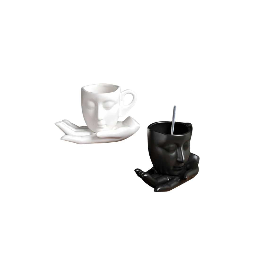 Hom & Ember – Elegant Ceramic Coffee Set for a Serene Ambiance - Hom & Ember