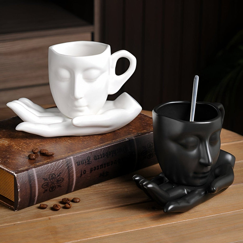 Hom & Ember – Elegant Ceramic Coffee Set for a Serene Ambiance - Hom & Ember