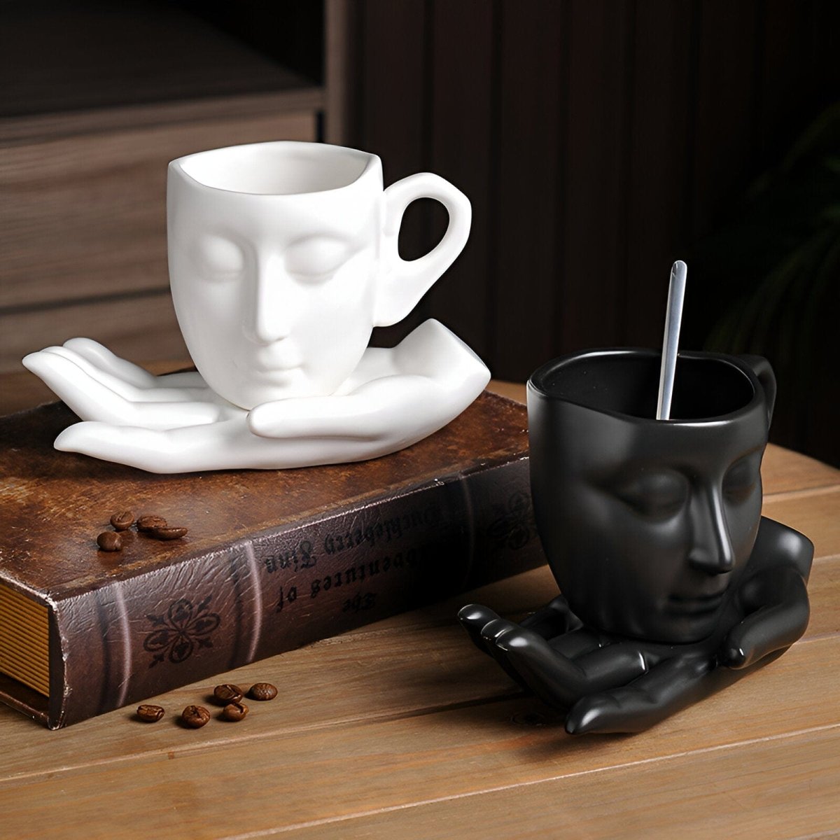 Hom & Ember – Elegant Ceramic Coffee Set for a Serene Ambiance - Hom & Ember