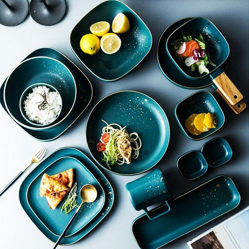 Hom & Ember – Elegant Ceramic Dinnerware Set for Stylish Dining and Timeless Table Setting - Hom & Ember