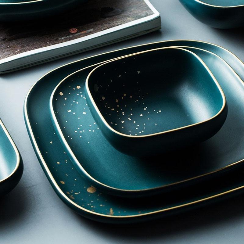 Hom & Ember – Elegant Ceramic Dinnerware Set for Stylish Dining and Timeless Table Setting - Hom & Ember