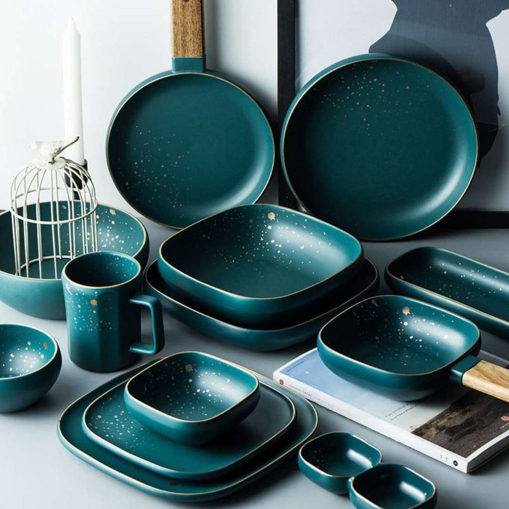 Hom & Ember – Elegant Ceramic Dinnerware Set for Stylish Dining and Timeless Table Setting - Hom & Ember