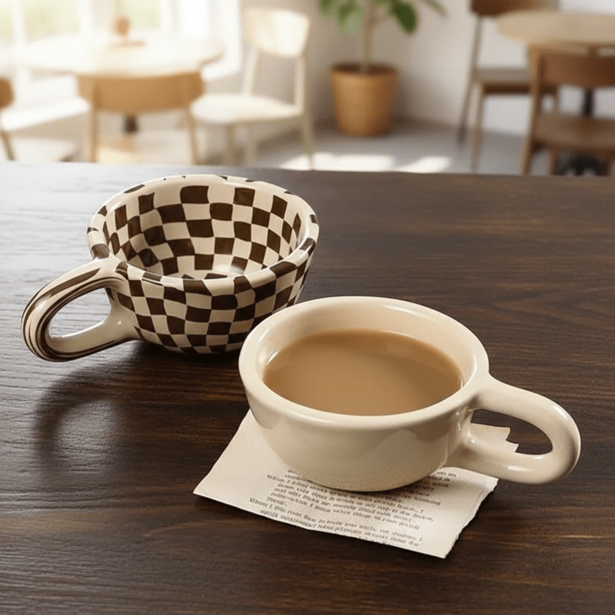 Hom & Ember – Elegant Ceramic Mug in Stylish Earthy Tones, Perfect for a Serene Ambiance - Hom & Ember