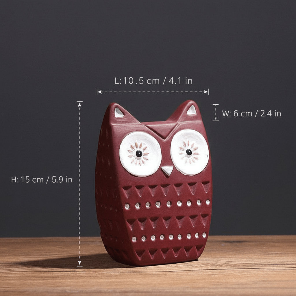 Hom & Ember – Elegant Ceramic Owl Sculpture in Soft Neutrals for a Serene Ambiance - Hom & Ember