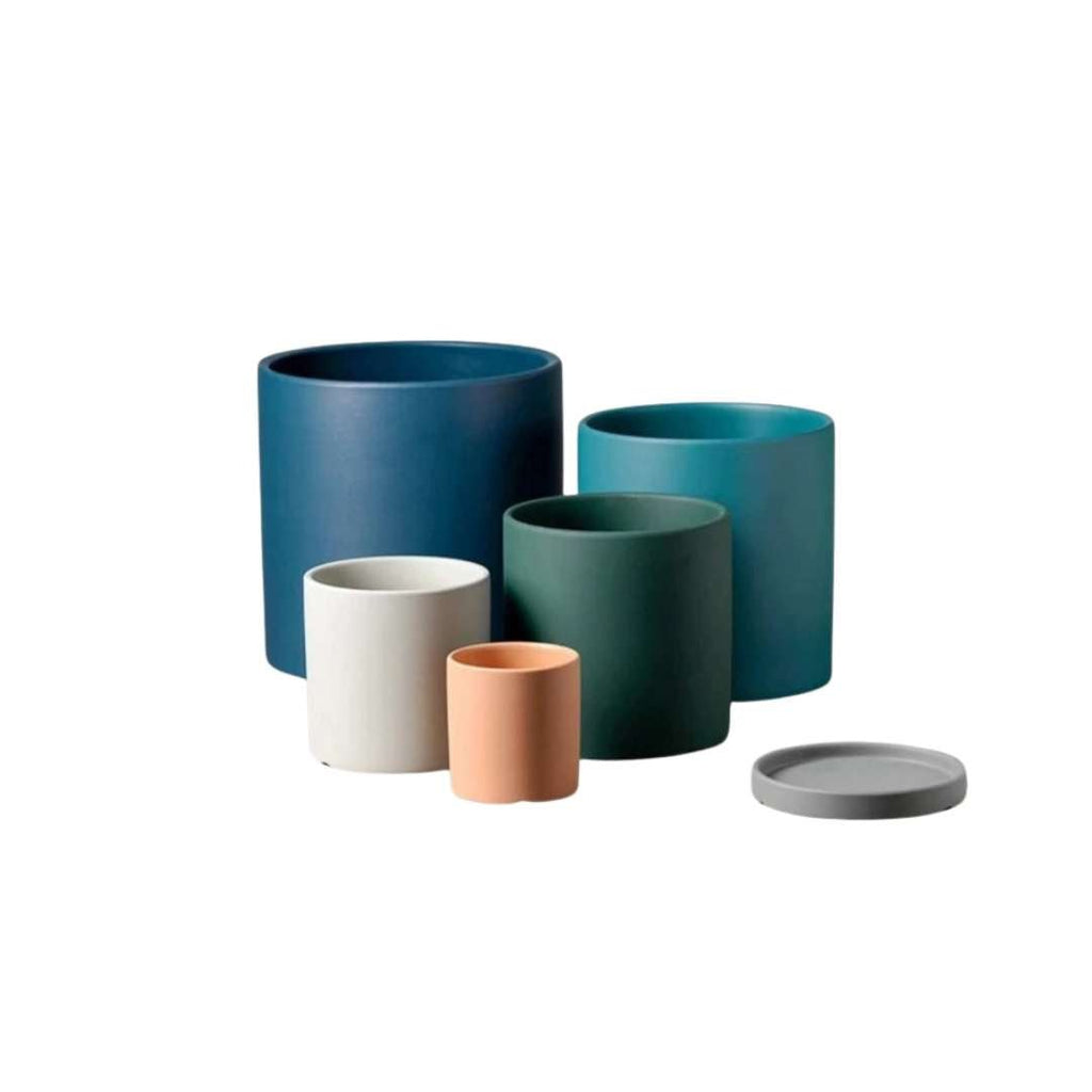 Hom & Ember – Elegant Ceramic Planter with Matching Saucer for a Serene Ambiance - Hom & Ember