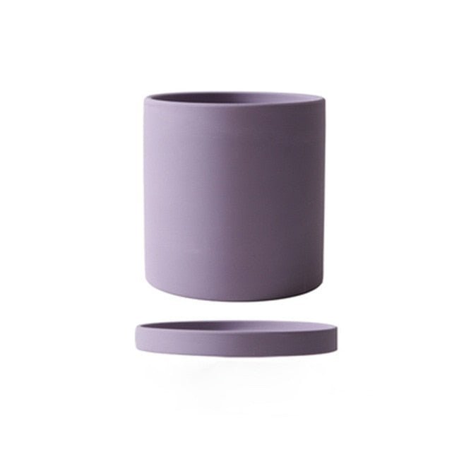 Hom & Ember – Elegant Ceramic Planter with Matching Saucer for a Serene Ambiance - Hom & Ember