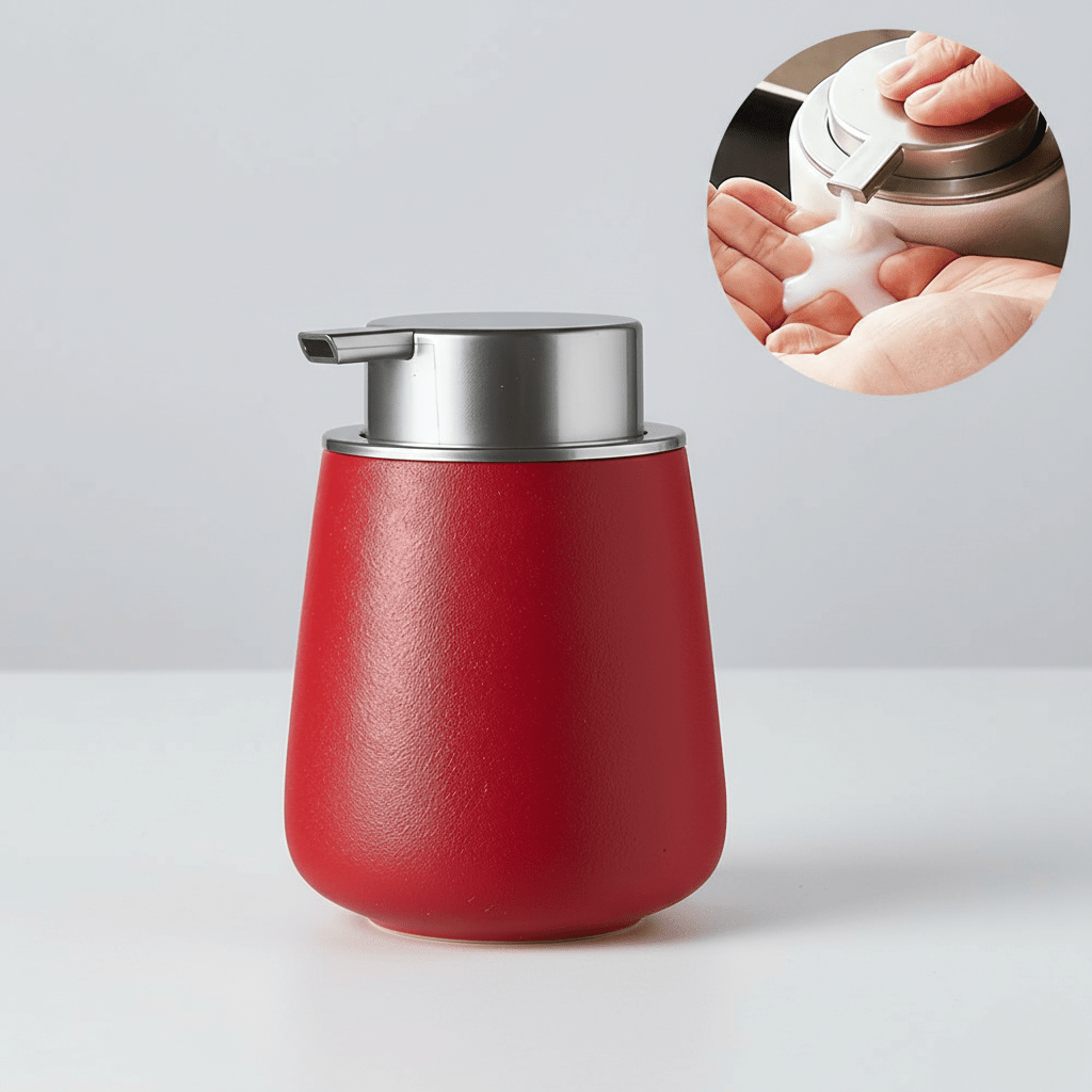 Hom & Ember – Elegant Ceramic Soap Dispenser for a Touch of Modern Luxury - Hom & Ember