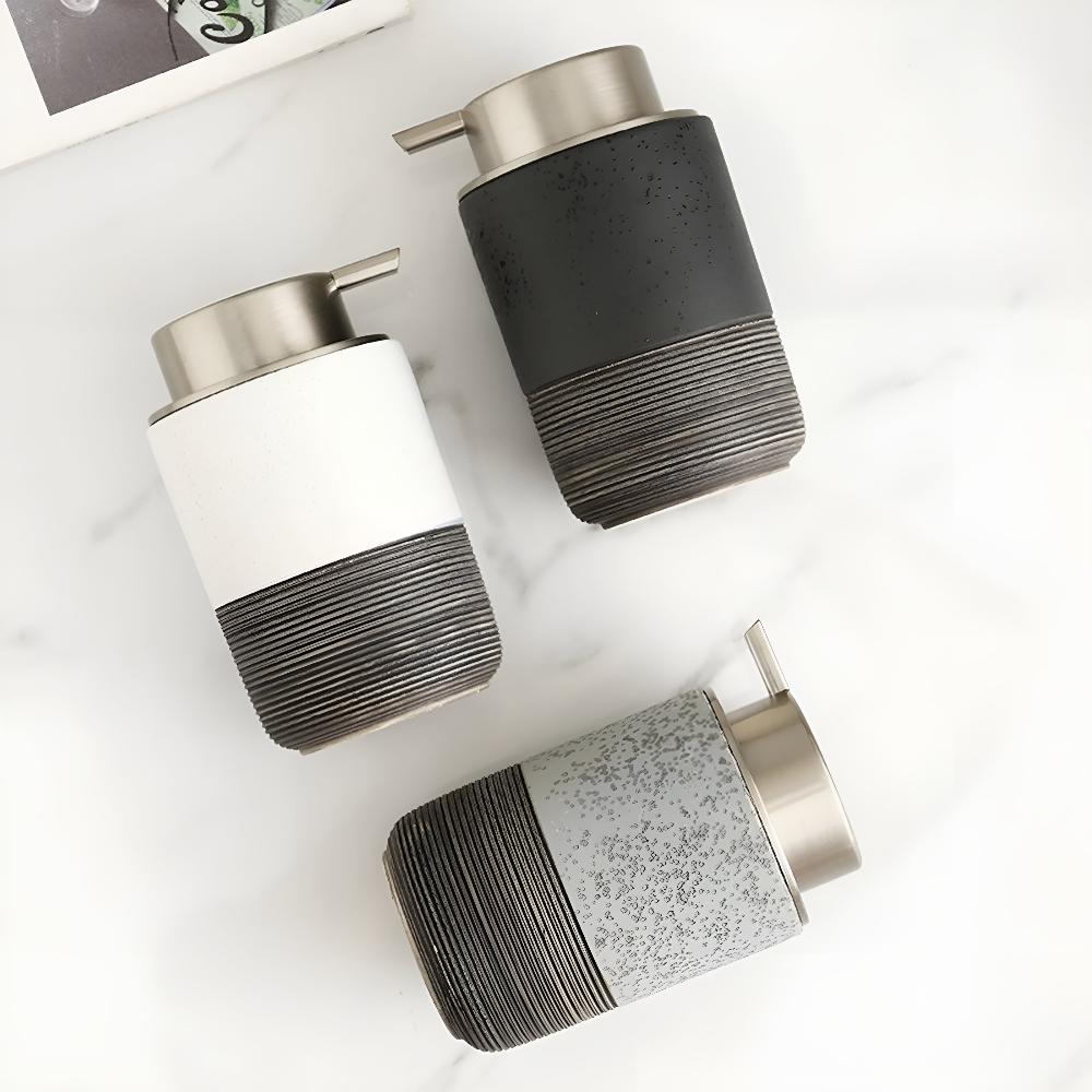 Hom & Ember – Elegant Ceramic Soap Dispenser for Modern Bathrooms with Timeless Charm - Hom & Ember