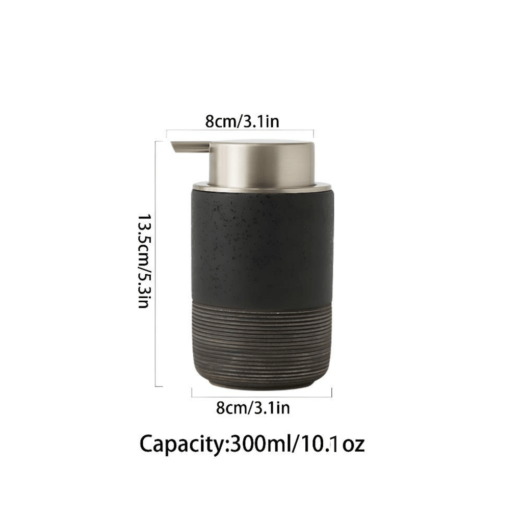 Hom & Ember – Elegant Ceramic Soap Dispenser for Modern Bathrooms with Timeless Charm - Hom & Ember