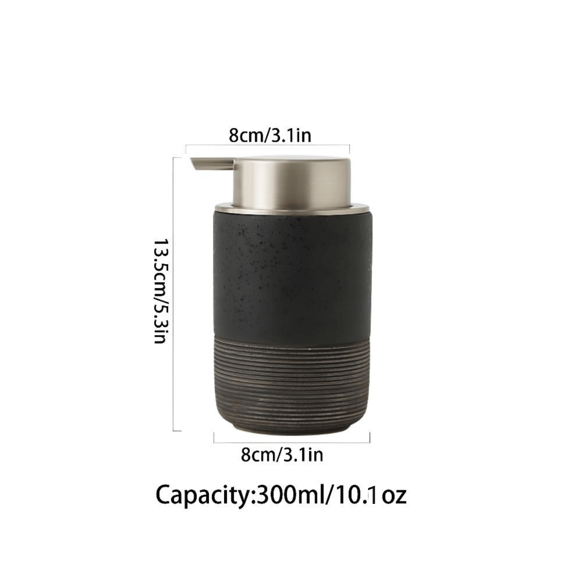 Hom & Ember – Elegant Ceramic Soap Dispenser for Modern Bathrooms with Timeless Charm - Hom & Ember