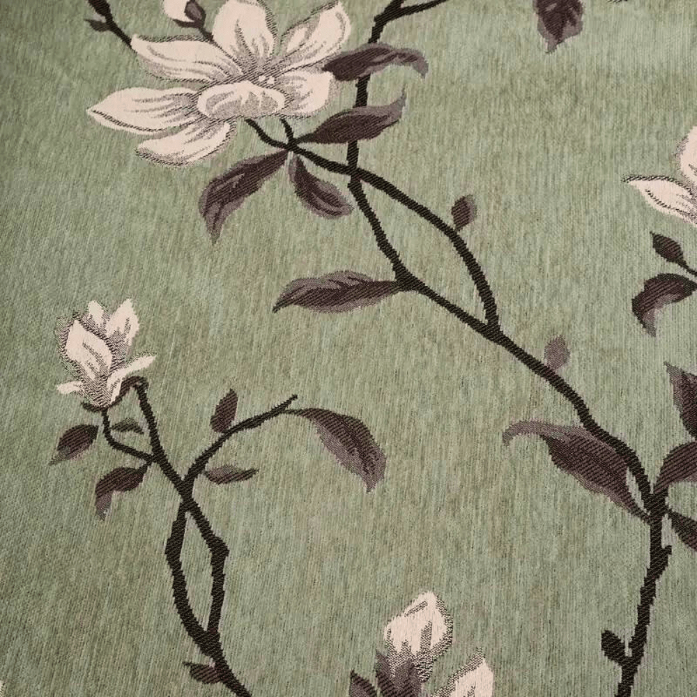 Hom & Ember – Elegant Chenille Sofa Cover in Vintage Floral Design for a Serene Ambiance - Hom & Ember