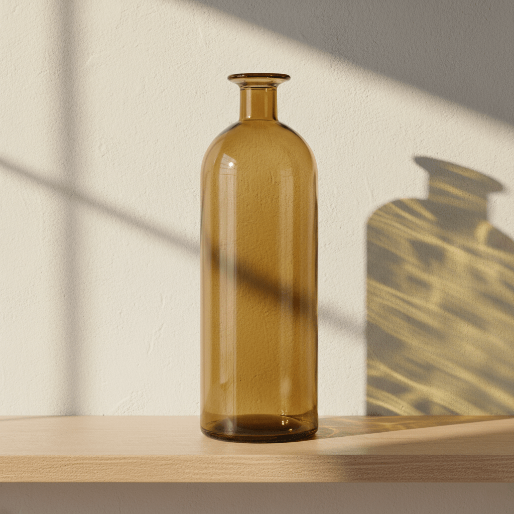 Hom & Ember Elegant Clear Glass Bud Vase - Minimalist Design - Hom & Ember