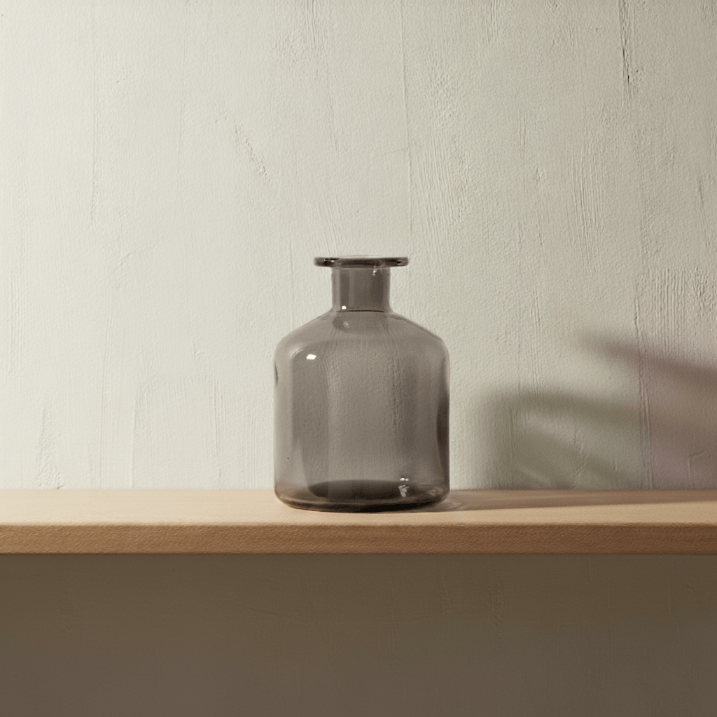 Hom & Ember Elegant Clear Glass Bud Vase - Minimalist Design - Hom & Ember