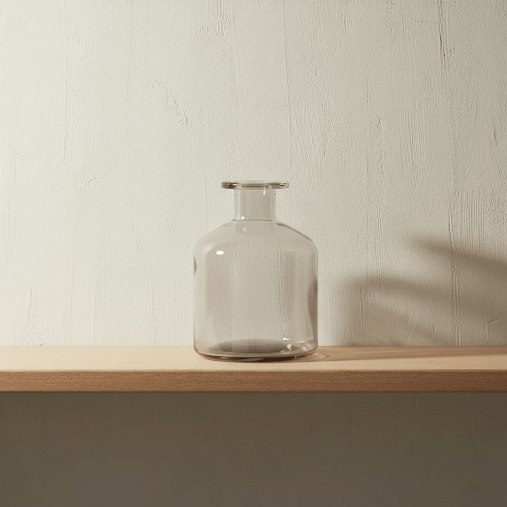 Hom & Ember Elegant Clear Glass Bud Vase - Minimalist Design - Hom & Ember