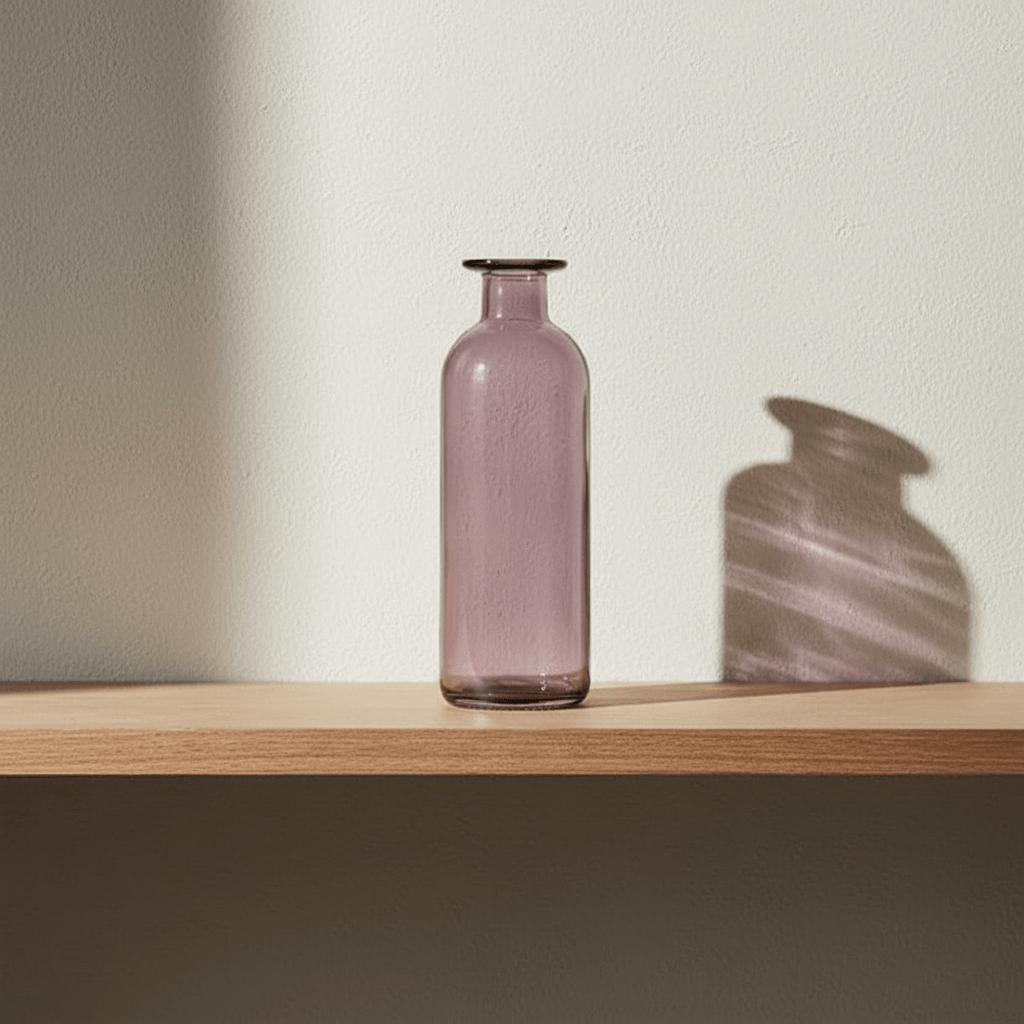 Hom & Ember Elegant Clear Glass Bud Vase - Minimalist Design - Hom & Ember