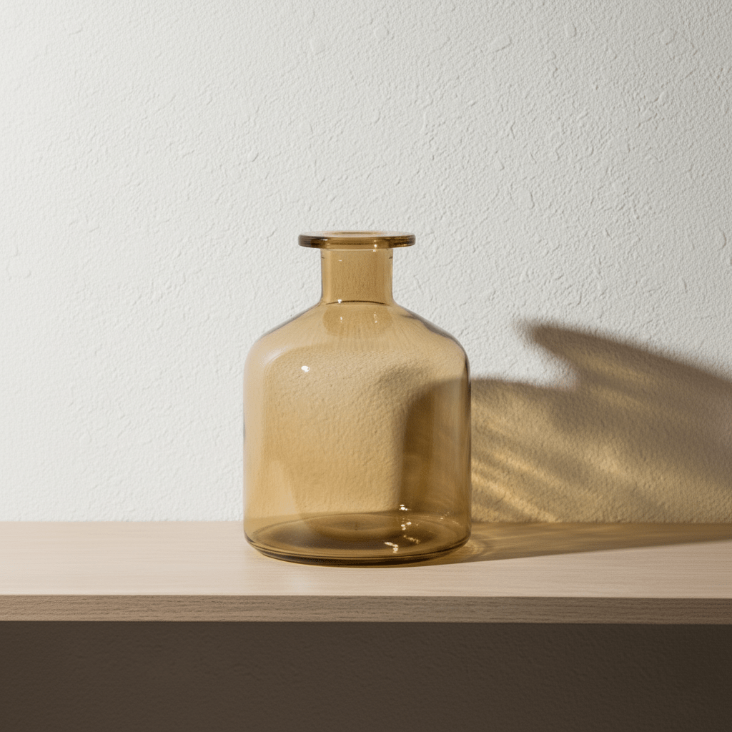 Hom & Ember Elegant Clear Glass Bud Vase - Minimalist Design - Hom & Ember