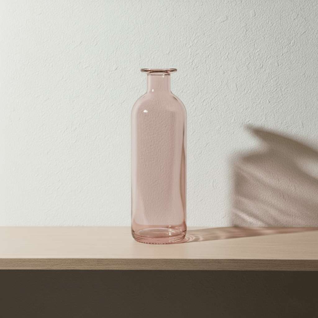 Hom & Ember Elegant Clear Glass Bud Vase - Minimalist Design - Hom & Ember