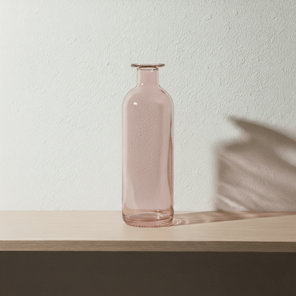 Hom & Ember Elegant Clear Glass Bud Vase - Minimalist Design - Hom & Ember