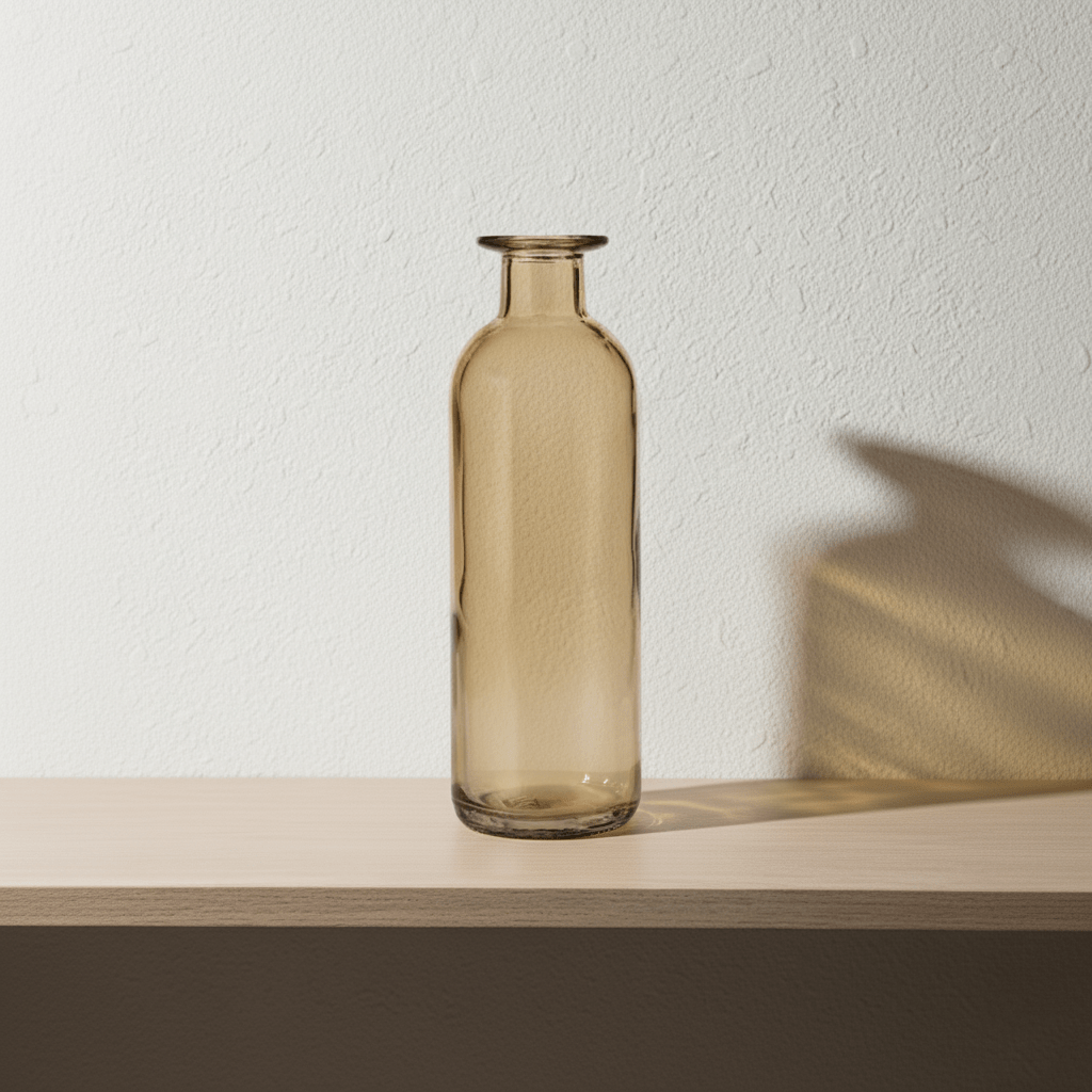 Hom & Ember Elegant Clear Glass Bud Vase - Minimalist Design - Hom & Ember