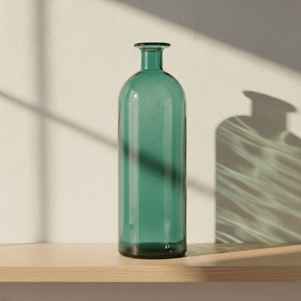 Hom & Ember Elegant Clear Glass Bud Vase - Minimalist Design - Hom & Ember