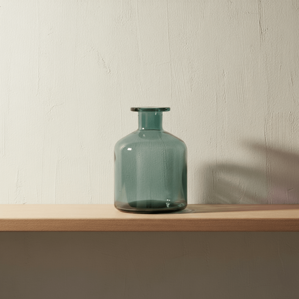 Hom & Ember Elegant Clear Glass Bud Vase - Minimalist Design - Hom & Ember