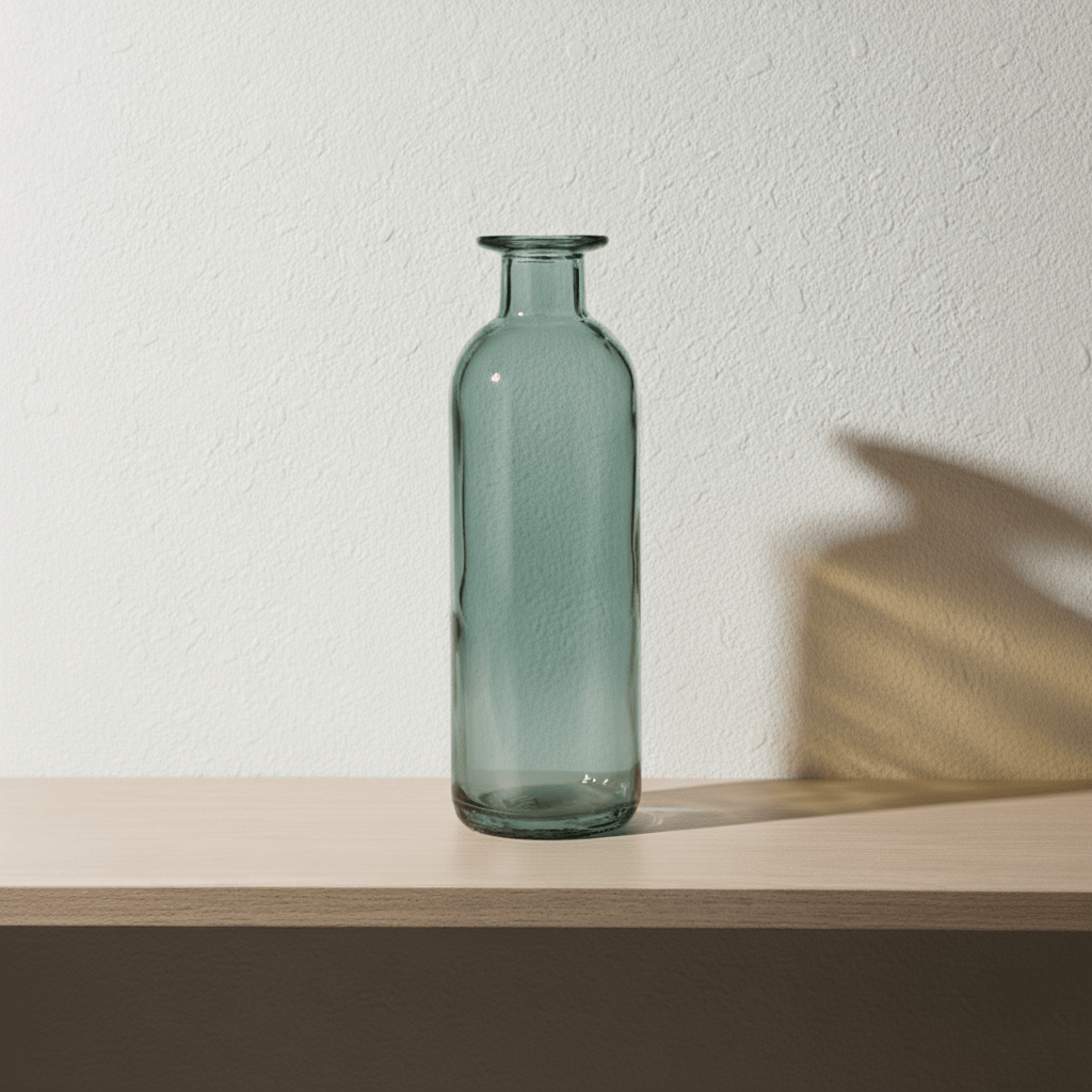 Hom & Ember Elegant Clear Glass Bud Vase - Minimalist Design - Hom & Ember