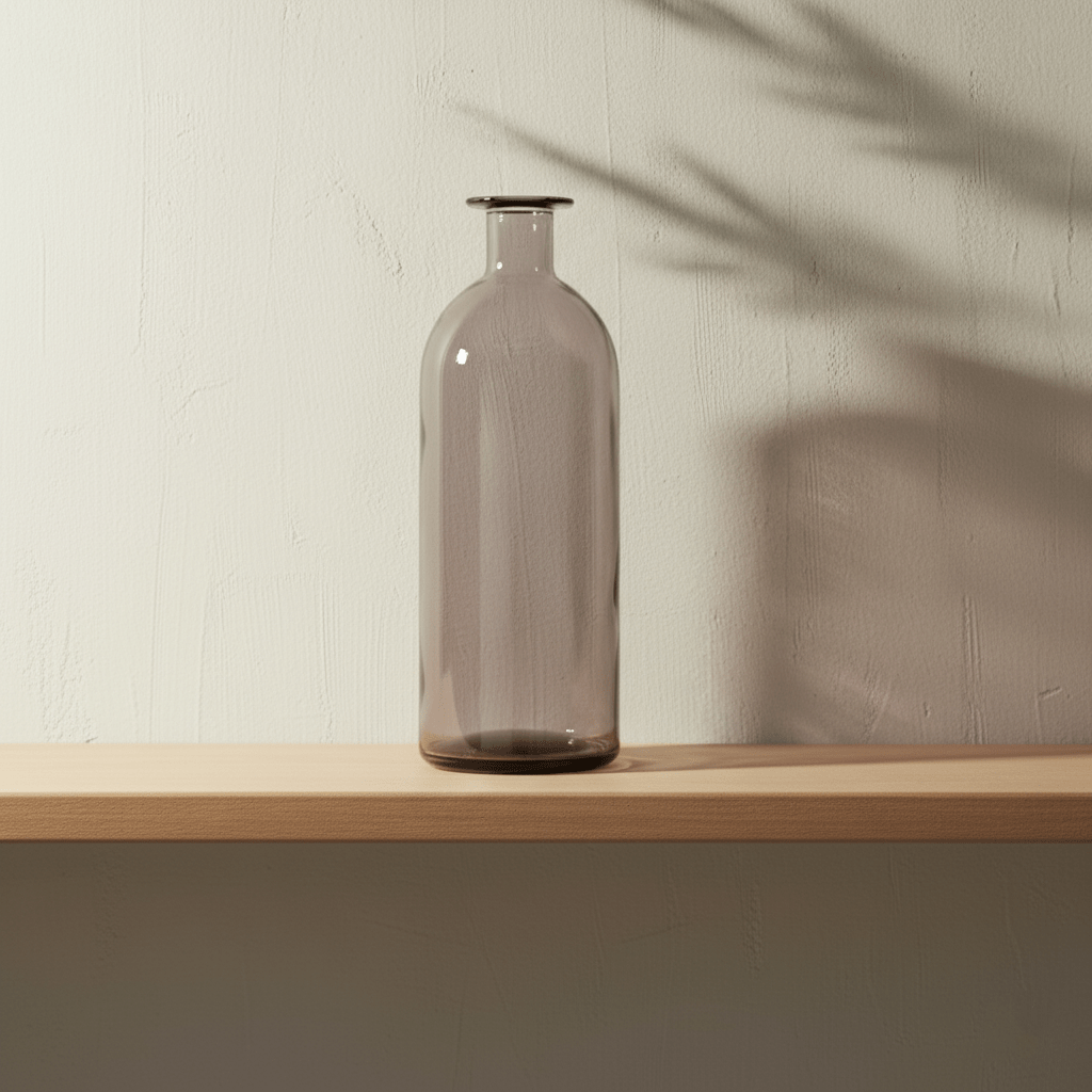 Hom & Ember Elegant Clear Glass Bud Vase - Minimalist Design - Hom & Ember