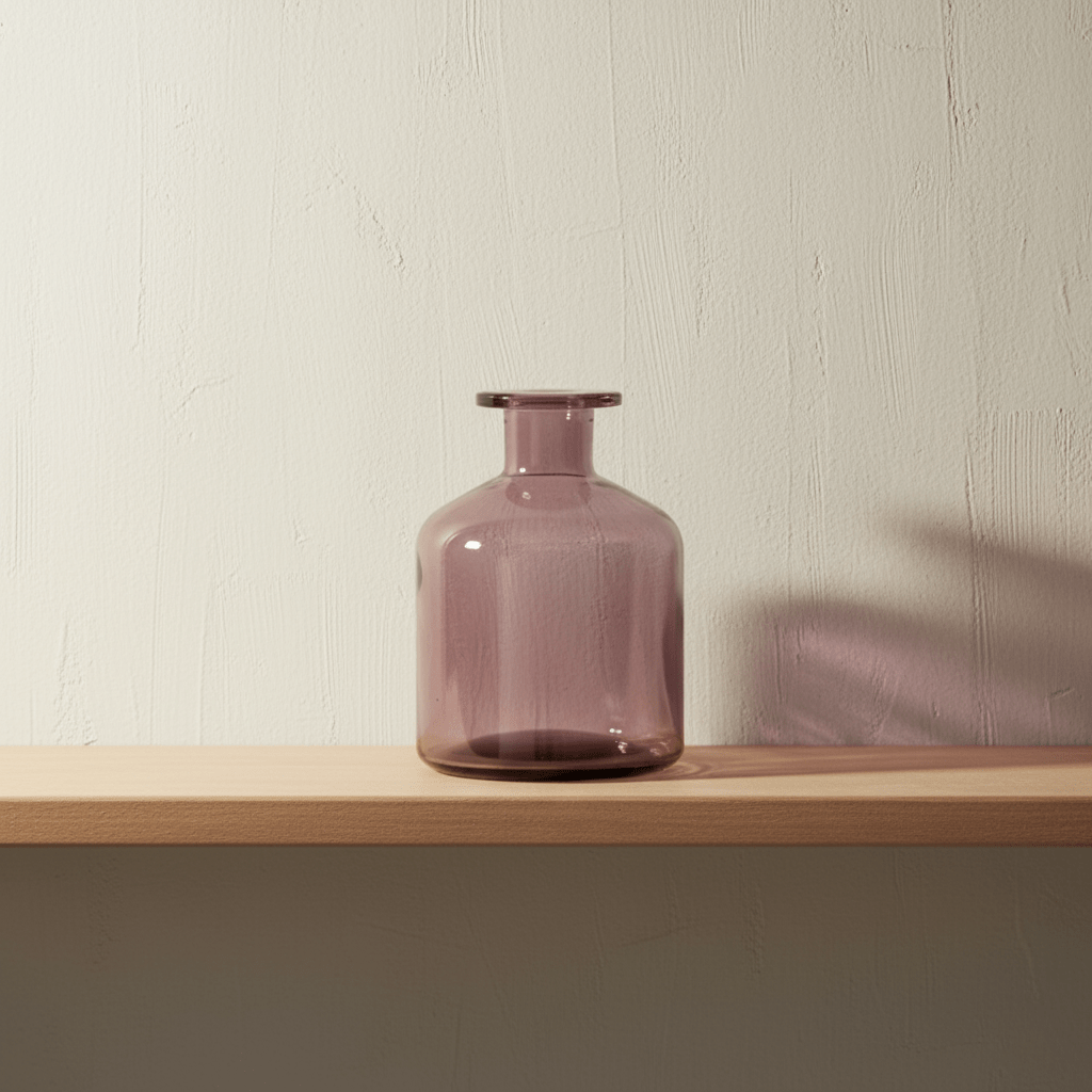 Hom & Ember Elegant Clear Glass Bud Vase - Minimalist Design - Hom & Ember