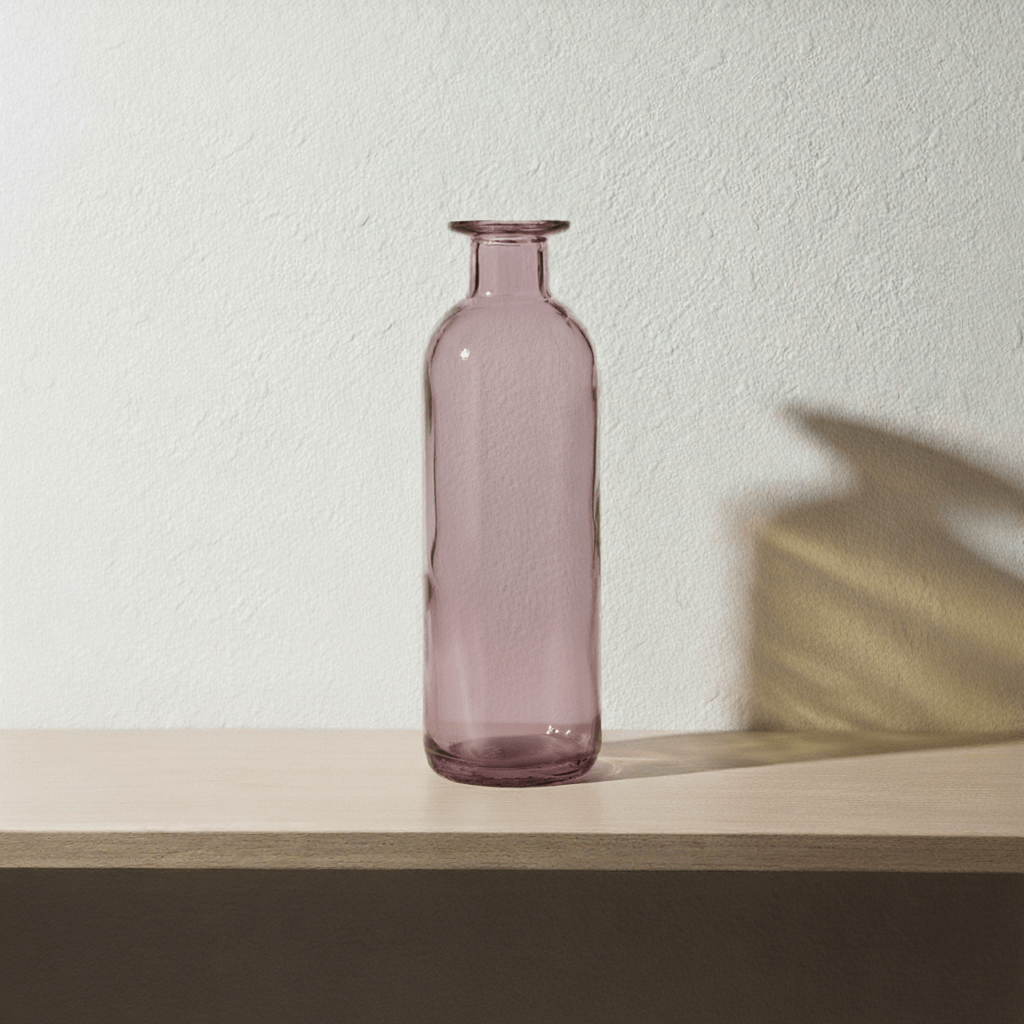 Hom & Ember Elegant Clear Glass Bud Vase - Minimalist Design - Hom & Ember