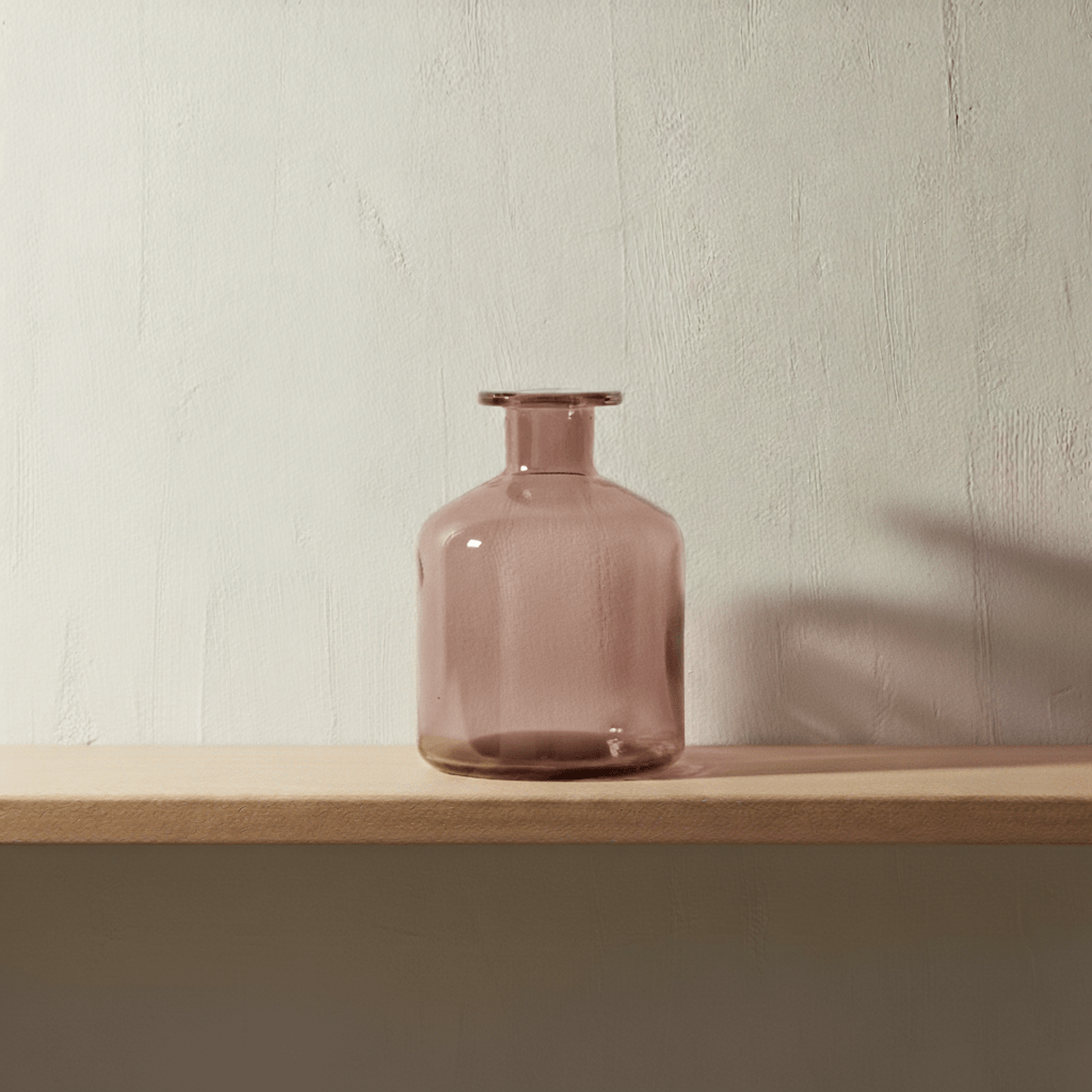 Hom & Ember Elegant Clear Glass Bud Vase - Minimalist Design - Hom & Ember