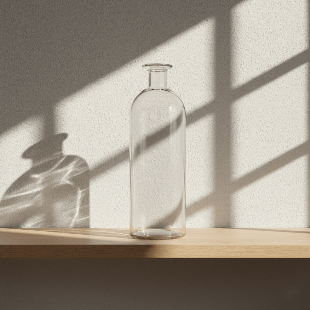 Hom & Ember Elegant Clear Glass Bud Vase - Minimalist Design - Hom & Ember